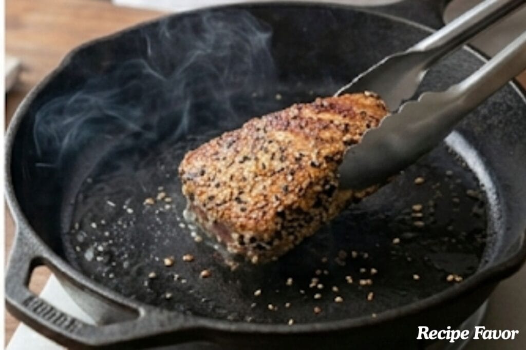 Tuna Tataki Salad Recipe with Ginger Wafu Dressing
