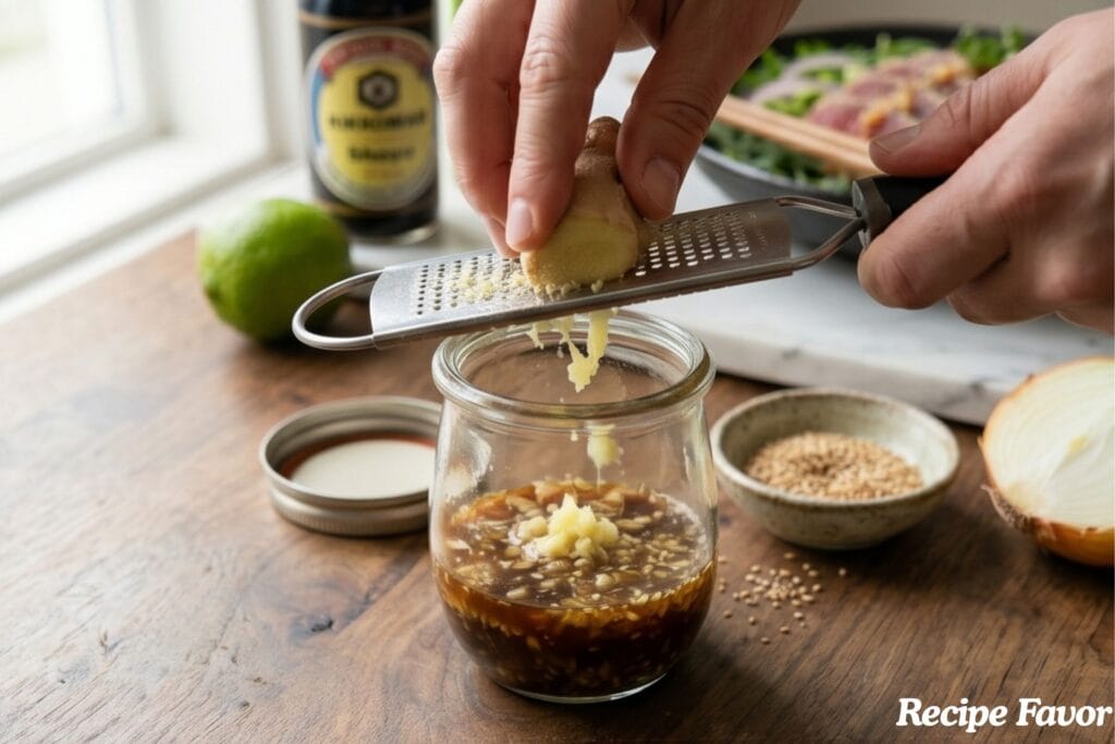 Japanese Wafu Dressing Recipe (Ginger & Sesame)