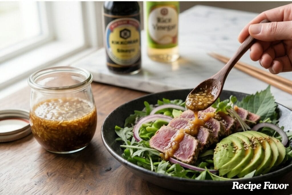 Japanese Wafu Dressing Recipe (Ginger & Sesame)